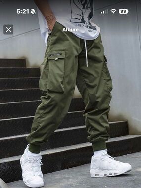 MANHINY Olive Jogger Pants